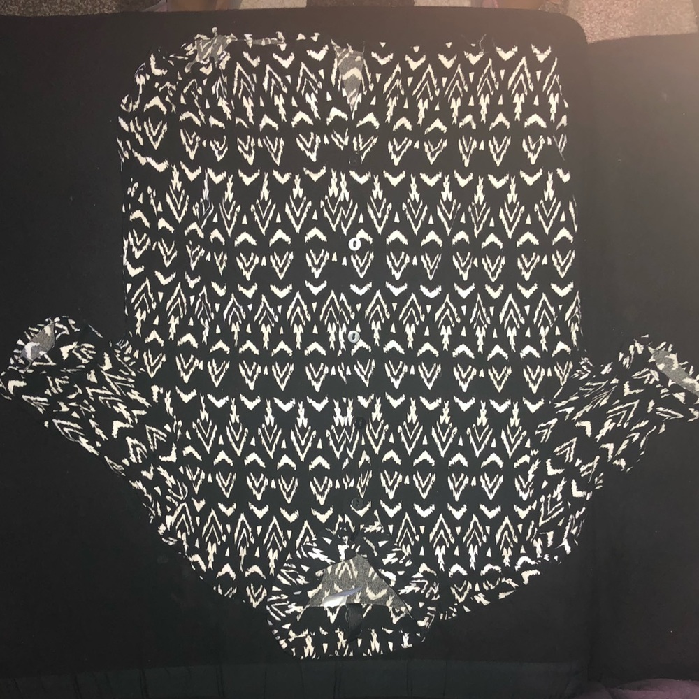 Button down crop too shirt